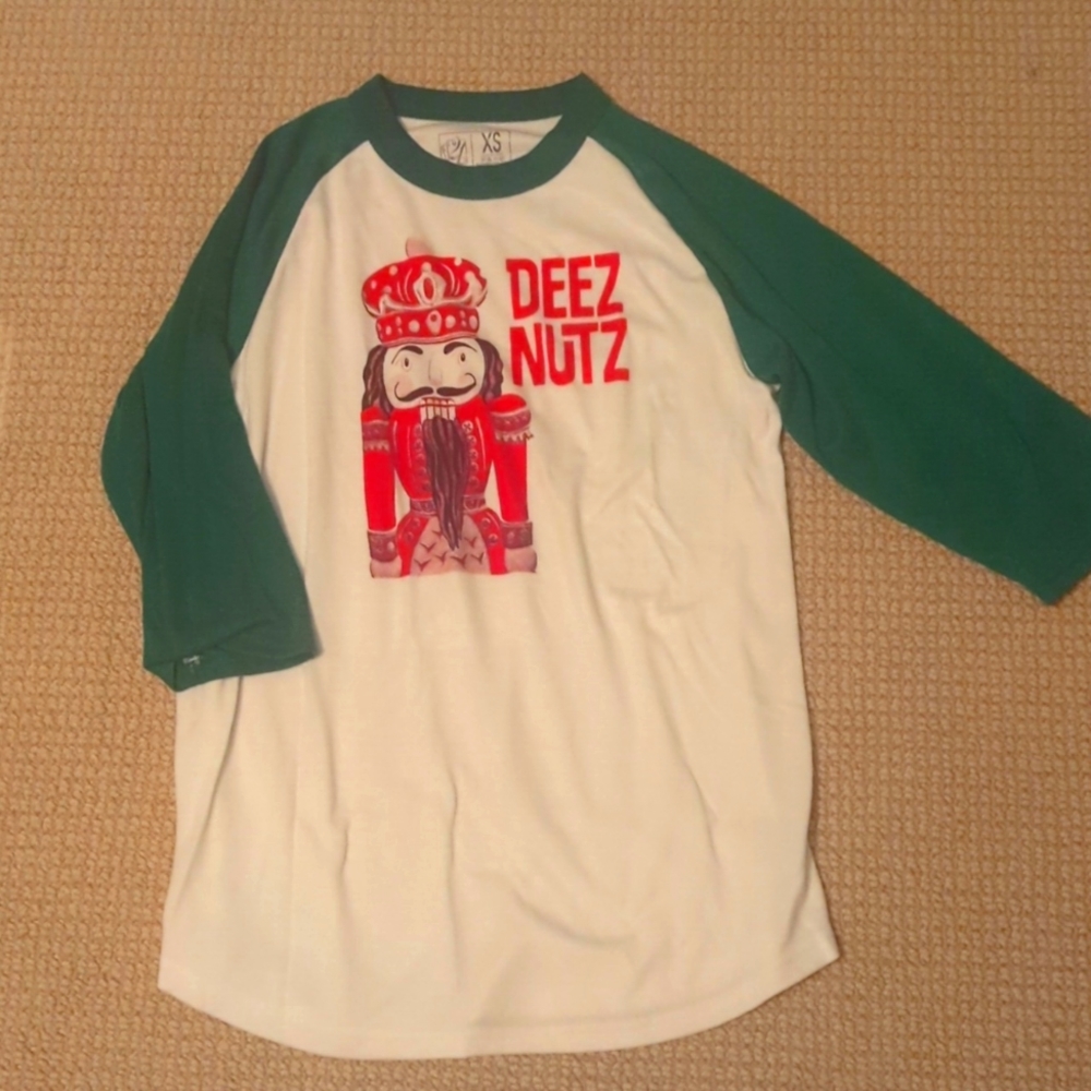 Deez Nuts holiday baseball style shirt